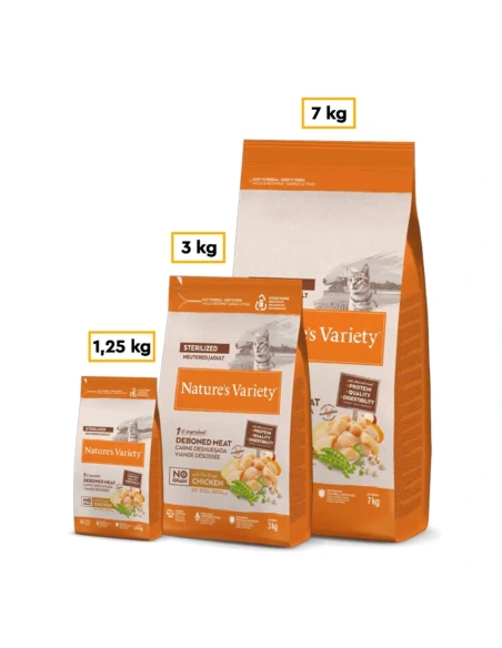 Comida para Gato Esterilizado NATURES VARIETY Healthy Grain de Pollo 3kg